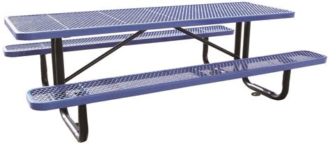 The reason for the dowels was to keep the table top even. 10 Ft. Rectangular Thermoplastic Picnic Table, Portable or ...