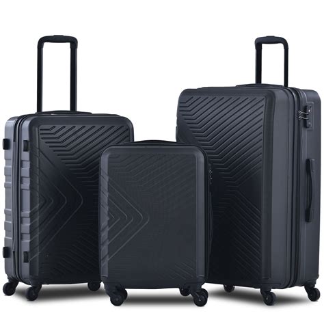 Travelhouse 3 Piece Luggage Set Hardshell Lightweight Suitcase With Tsa