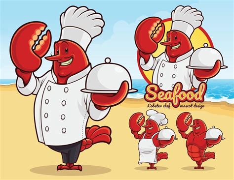 Lobster Chef Mascot Design For Seafood Business 2128927 Vector Art At