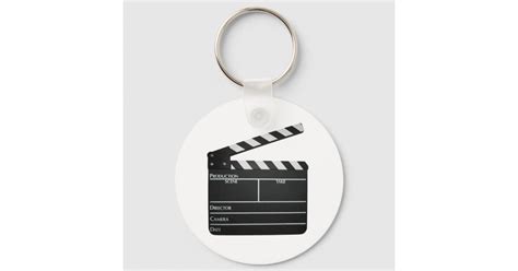 Clapboard Film Movie Slate Keychain Zazzle