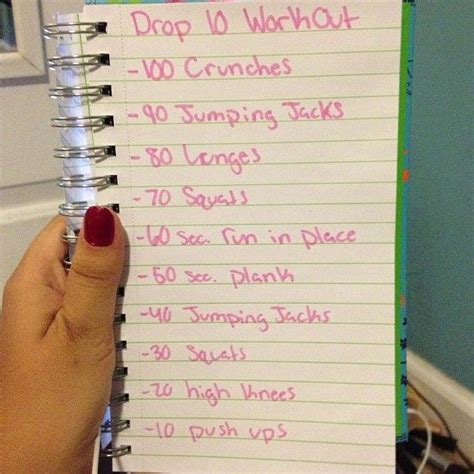Drop 10 Workout Fitness Part Iii Pinterest