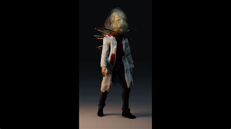 Human With Alien Parasite 3d Model Walk Animation Youtube