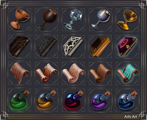 Fantasy Rpg Icon Set Gamedev Market