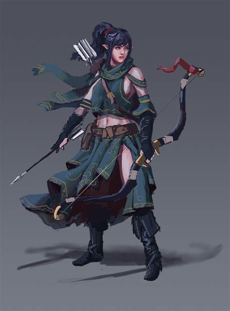 Generic Fantasy Black Haired Elf Archer By L3monjuic3 On Deviantart