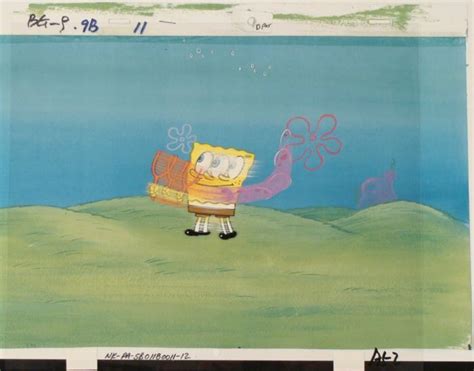 Move Fast Spongebob Original Cel Background Animation