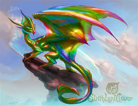 Prismatic Dragon By The Sixthleafclover On Deviantart