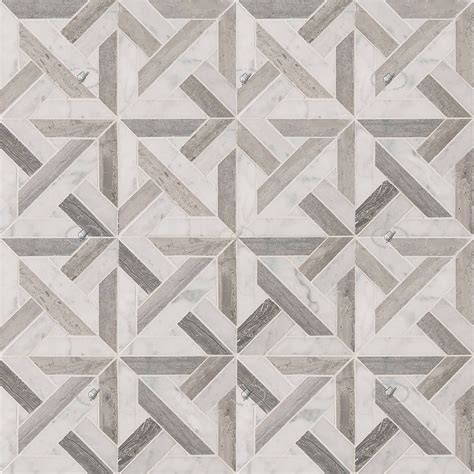 Art Deco Geometric Marble Tiles Texture Seamless 21154