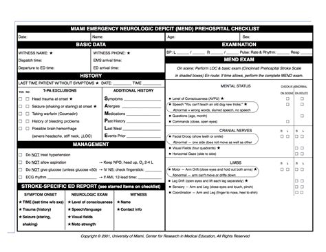 Neuro Physical Exam Template New Concept