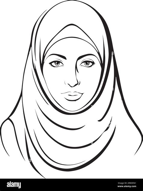 Awesome Lovely Vector Art Muslim Woman Logo Stock Vector Image And Art