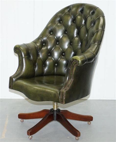 Shop for executive office chairs in office furniture. Harrods Chesterfield Directors Green Leather Executive ...