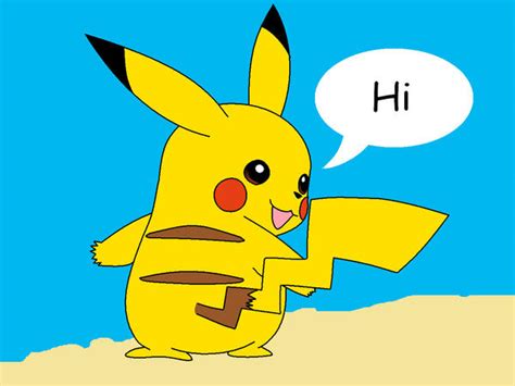 Pikachu Says Hi By Sonicthehedgehog96 On Deviantart