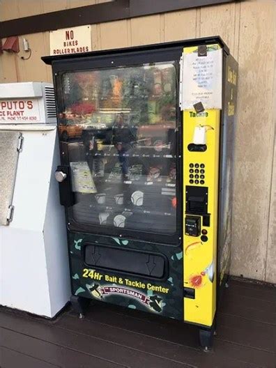 24 Hour Bait And Tackle Vending Machine Fixtures Close Up