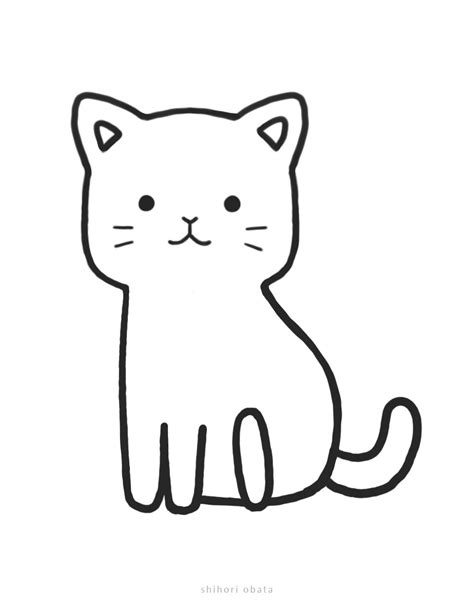 23 Easy Cat Drawing Ideas Simple Cat Drawing Cat Drawing Cat Doodle