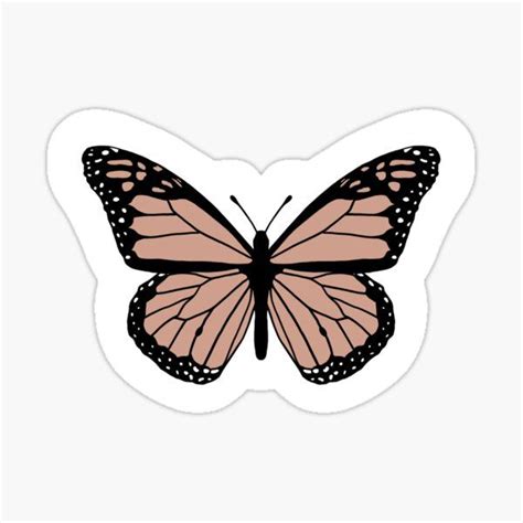 Pink Butterfly Sticker By Hannah Sanford In 2021 Cute Laptop Stickers
