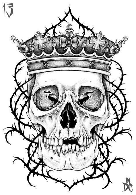 Tattoo Studio Tattoo Drawings Art Tattoo Skull With Crown Skeleton