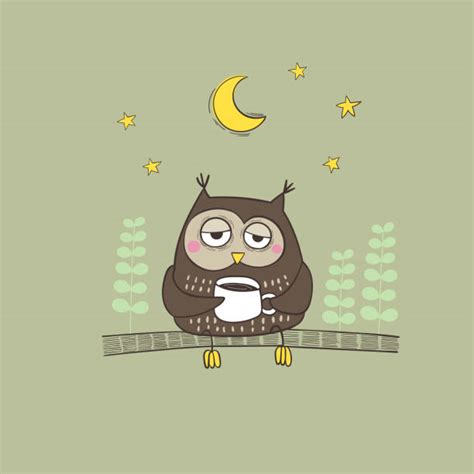 Night Owl Coffee Illustrations Royalty Free Vector Graphics And Clip Art