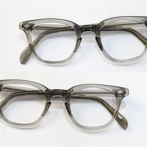 vintage 1950 s romco uss military official eyeglasses gray smoke [46 22] ｜ ビンテージ眼鏡 american
