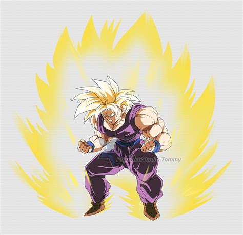 Commission Powering Up To Ultra Super Saiyan By Phantomstudio Tommy