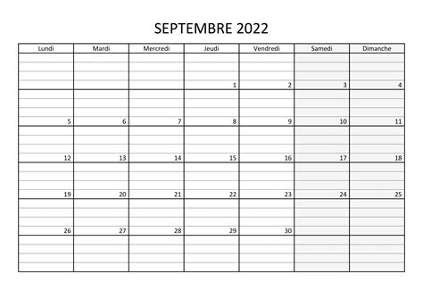 Calendrier Septembre 2022 Jours Feries A Imprimer Calendrier 2022 Images