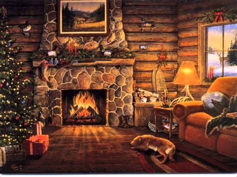 Winter Fire Place Wallpapers Wallpaper Cave