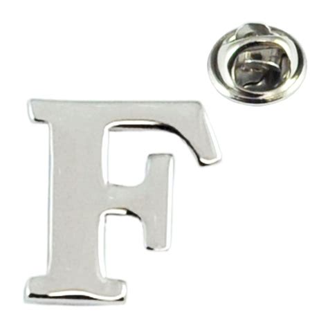 Alphabet Letter F Lapel Pin Badge From Ties Planet Uk