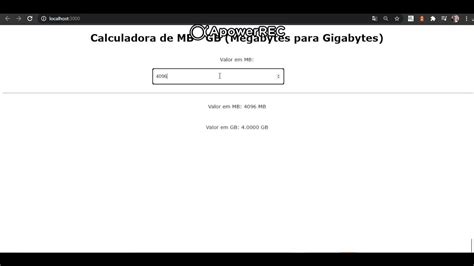 Conversão De Mb Para Gb