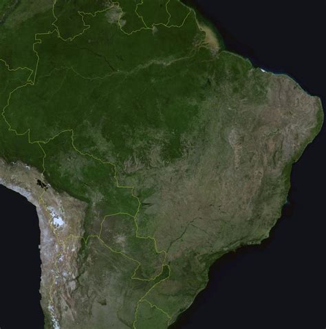 map of brazil satellite sky view and view from satellite of brazil