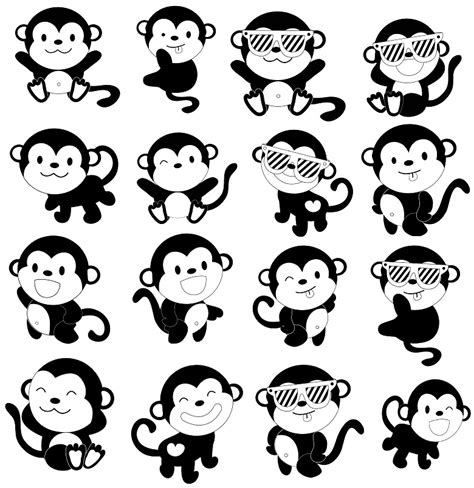 Buy Monkeys Svgcut Filessilhouette Clipartvinyl Filesve Cheap
