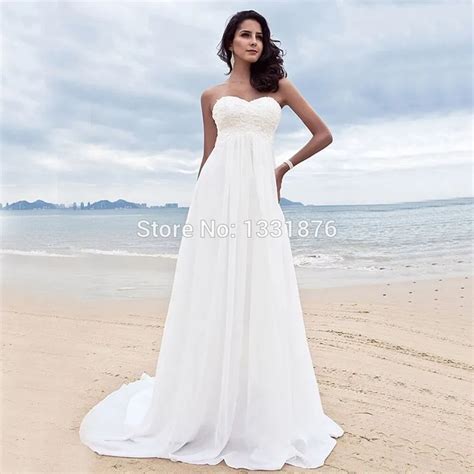 Beach Maternity Wedding Dresses Cheap 2016 Vestido De Noiva Chiffon Off