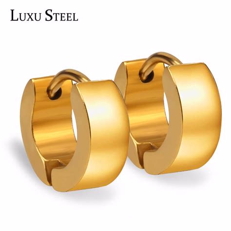 Luxusteel Clearance Earring For Women Stainless Steel Circle Hoop Earrings Gold Color Earring
