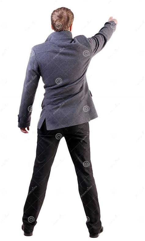 Back View Of Pointing Business Man Stock Image Image Of Corporate