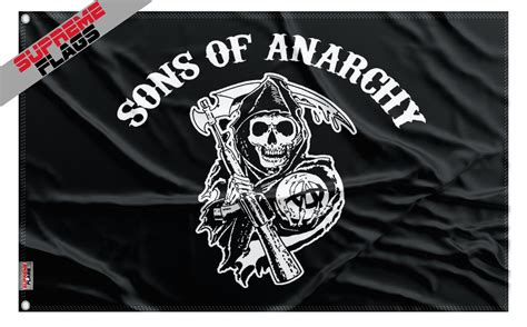 Sons Of Anarchy Black Flying Flag 3x5 Ft Banner Television Etsy