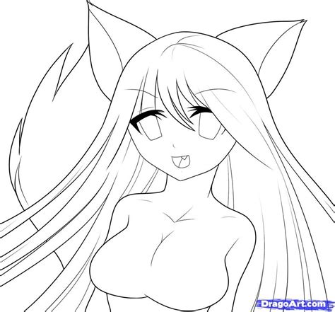 Related Image Anime Wolf Girl Mythical Creatures Drawings Easy Drawings