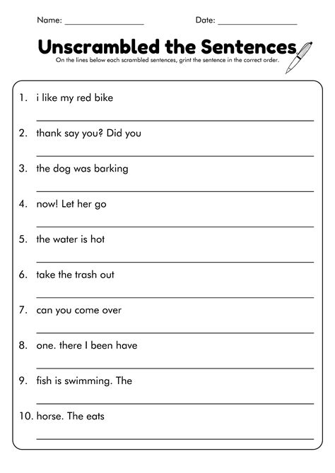17 Simple Sentence Worksheets 6th Grade Free Pdf At