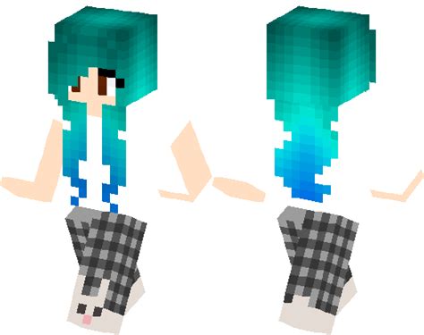 Blue Haired Pj Girl Minecraft Skin Minecraft Hub