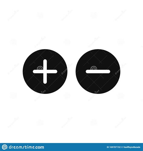 Plus And Minus Vector Icon In Modern Design Style For Web Site And
