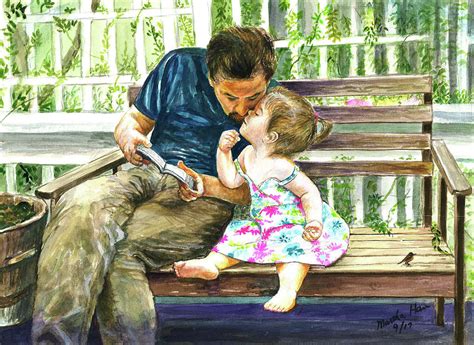 Father And Daughter Painting By Martha Han Fine Art America