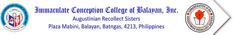Immaculate Conception College Balayan Batangas Proud To Be Iccnians