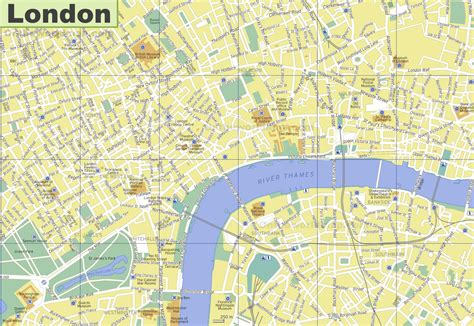 Map Of London For Tourists New York Map Poster
