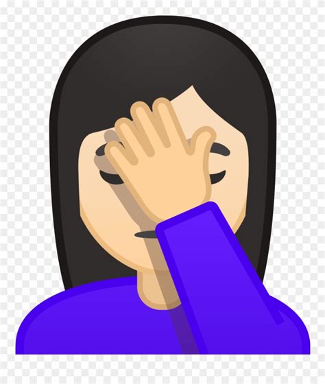 Download Transparent Facepalm Emoji Hand On Head Emoji Clipart