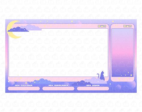 Twitch Vaporwave Pink Magical Girl Computer Aesthetic Overlay Etsy