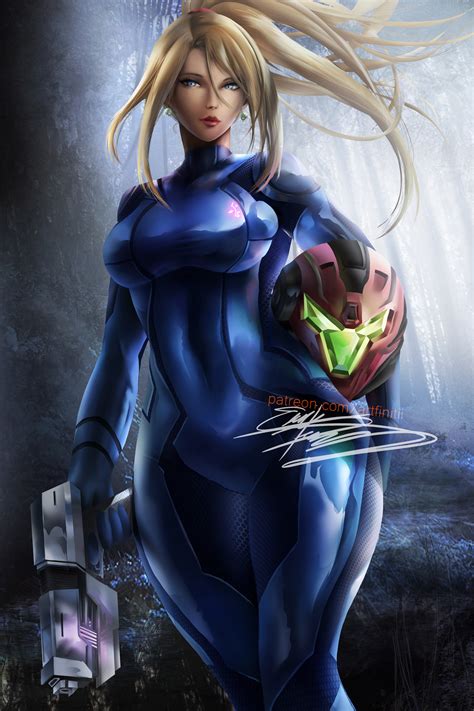 Artstation Zero Suit Samus Metroid Fanart