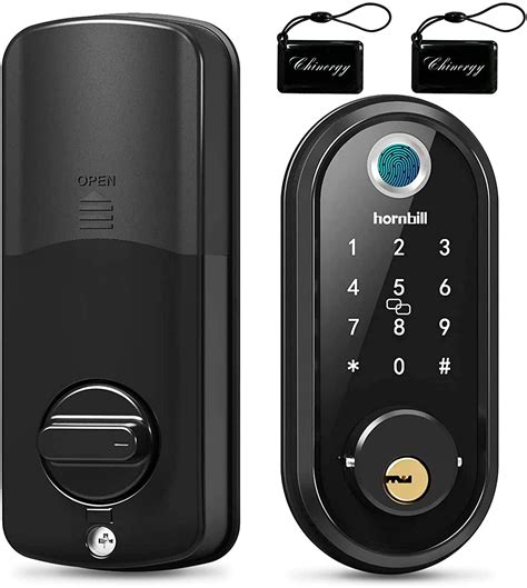 Smart Lockhornbill Fingerprint Electronic Deadbolt Door Lock With
