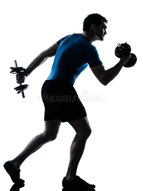 Man Exercising Weight Training Workout Posture Stock Photo Image Of