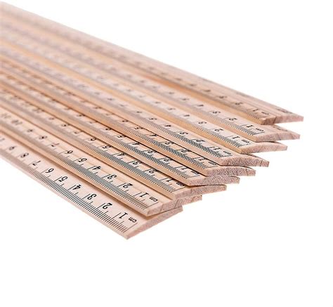 Dww Set Of 20 Wooden Rulers Rulers For Students Wooden School Rulers