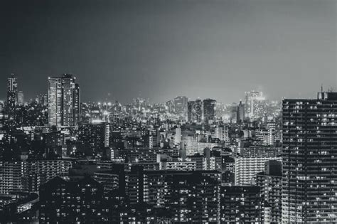 Nightlife In City Cityscape Office Background Stock Image Image Of