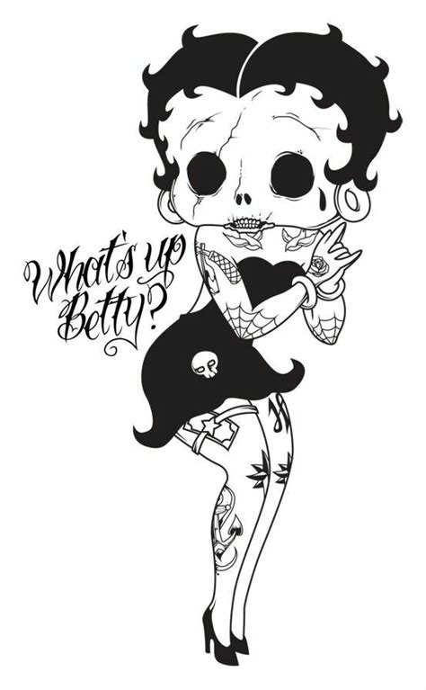 Scary Tattooed Betty Boop Betty Boop Tattoos Betty Boop Art Betty