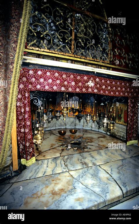 Site Of Jesus Birthplace In Church Of The Nativity Bethlehem Israel