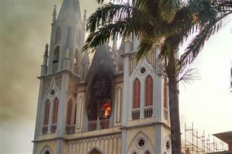 Flames Engulf Century Old Historic Cathedral In Equatorial Guinea