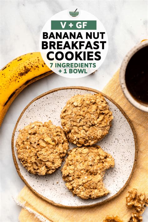 Banana Oatmeal Breakfast Cookies Vegan Gluten Free From My Bowl